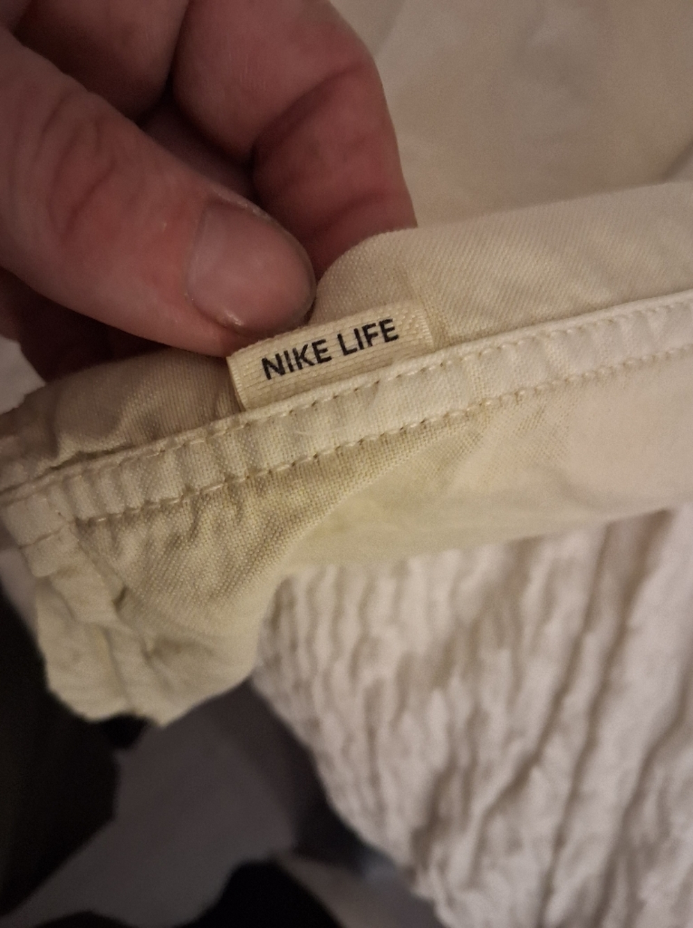 Nike Life Button-Down Shirt in Light Beige - Picture 3 of 4